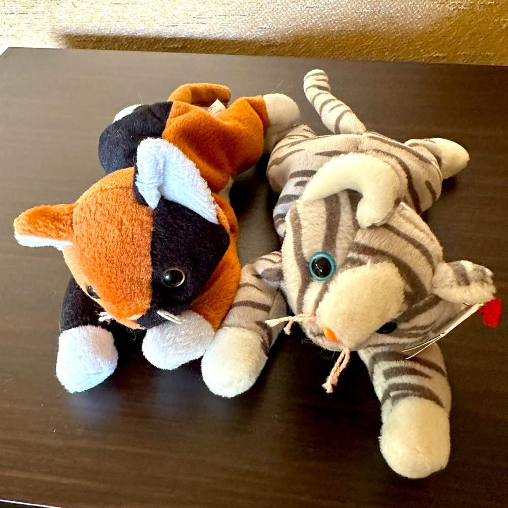 Two Beanie Babies cats!